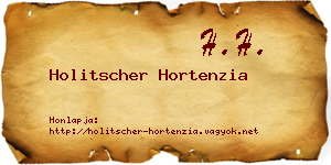 Holitscher Hortenzia névjegykártya