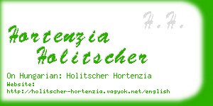 hortenzia holitscher business card